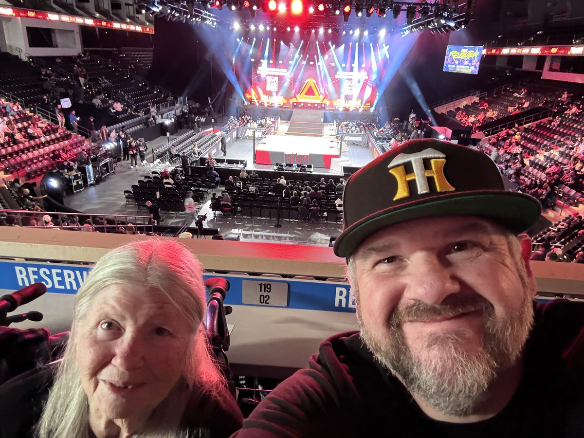 At <a href="/AEW/">All Elite Wrestling</a> with my mom! She took me to shows when I was young, I take her to shows when she is old :) happy to be here with her.