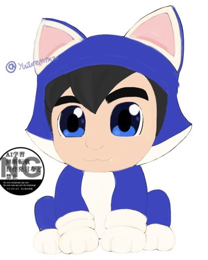 今日猫の日か 前に描いた猫34を再掲しとこ #猫の日 #smg4fanart