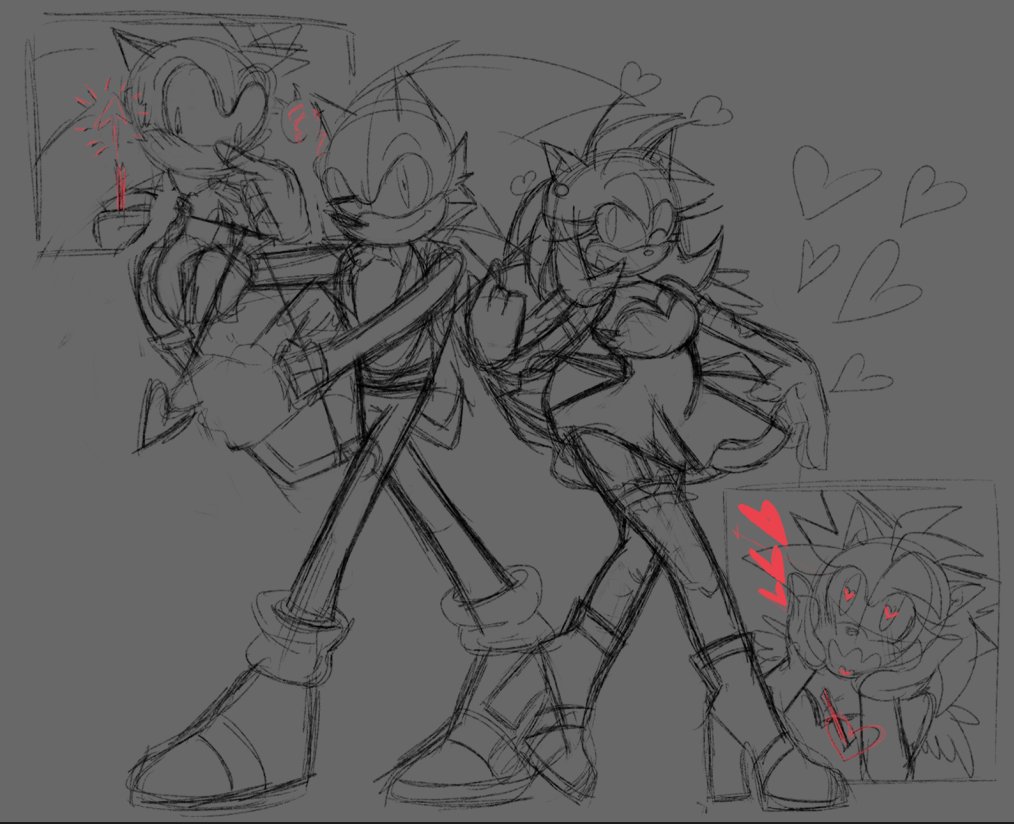 this one is old and it was supposed to be for Valentine's Day, but i scrapped it and went with the sonamy comic instead lol