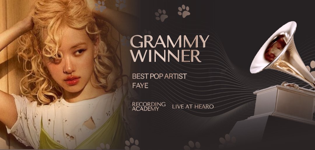 Faye VENCE #GRAMMYs de Best Pop Artist