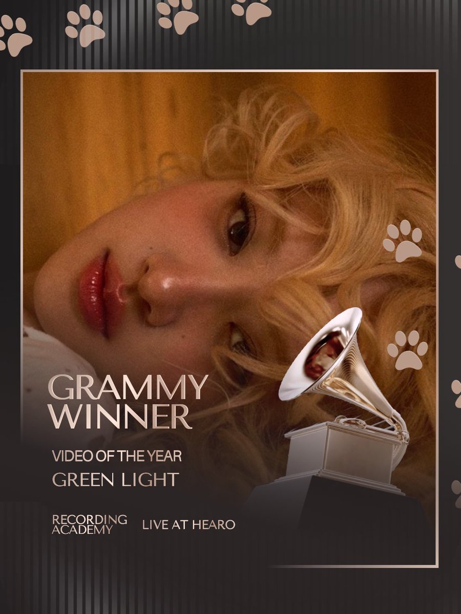 Faye VENCE #GRAMMYs de Video of the Year por "Green Light"