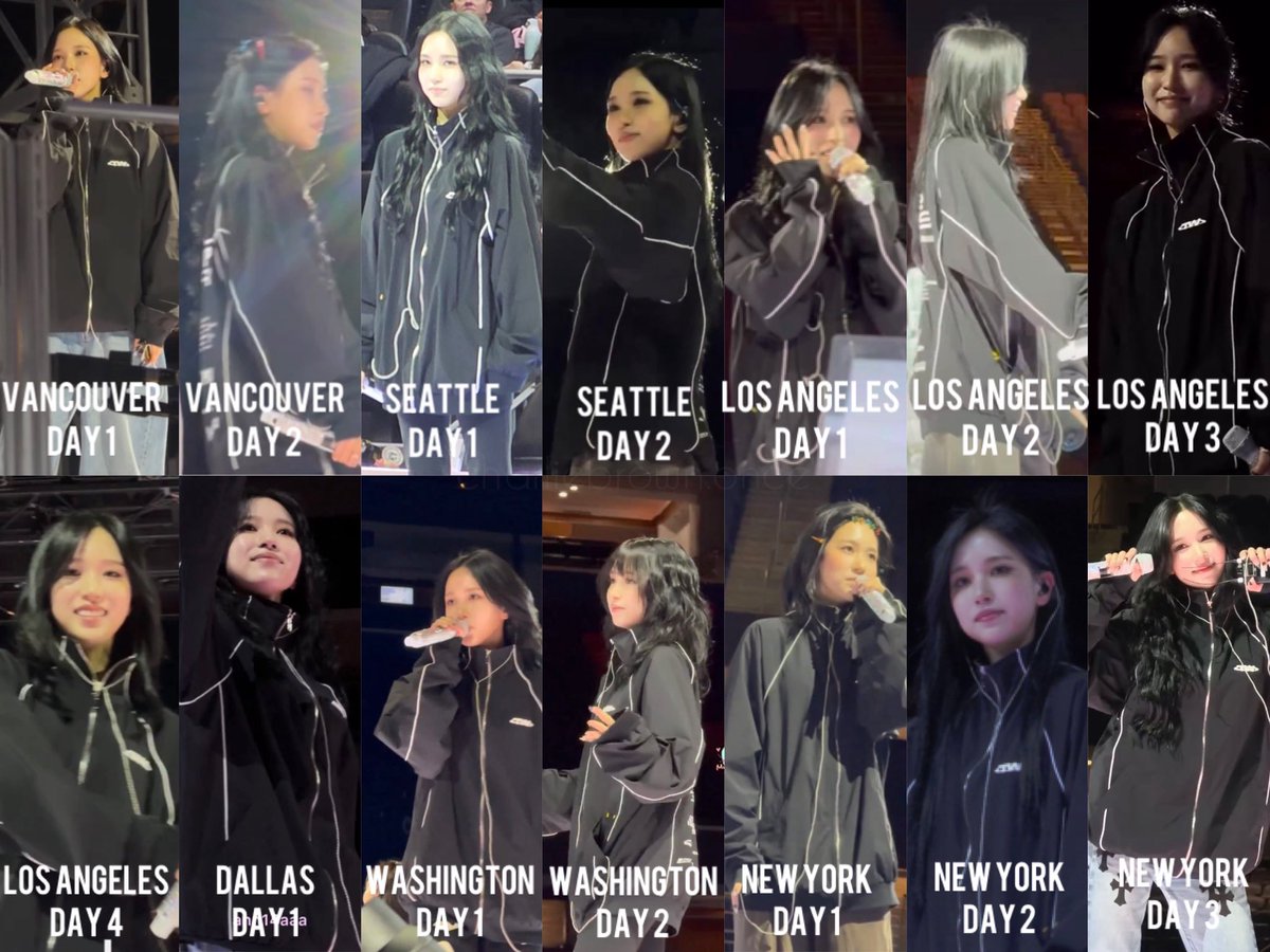 MINA soundcheck outfit stats Track jacket: 14/18 Oakland Day 1