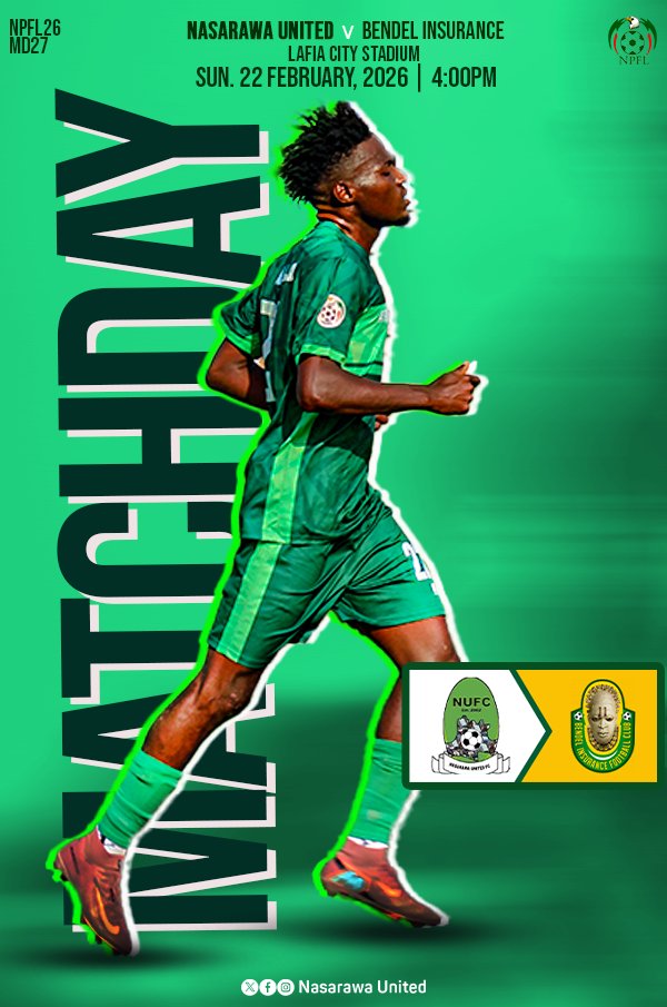🟢 𝗠𝗔𝗧𝗖𝗛𝘿𝘼𝙔 🟡

🆚 Bendel Insurance 
🕗 4pm
🏆 Nigeria Premier Football League
🏟️ Lafia City Stadium 

🤝 #WeAreTheSolidMiners #npfl26 #NasBen