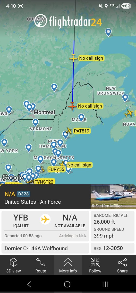 norb420's tweet photo. #AE68BC as #HASTA10
#AE68B7 as #HASTA20
No pod hop, instead went further North to Iqaluit Airport CYFB. Now headed south likely to Portsmouth International Airport at Pease KPSM. https://t.co/3wJycMFAkH