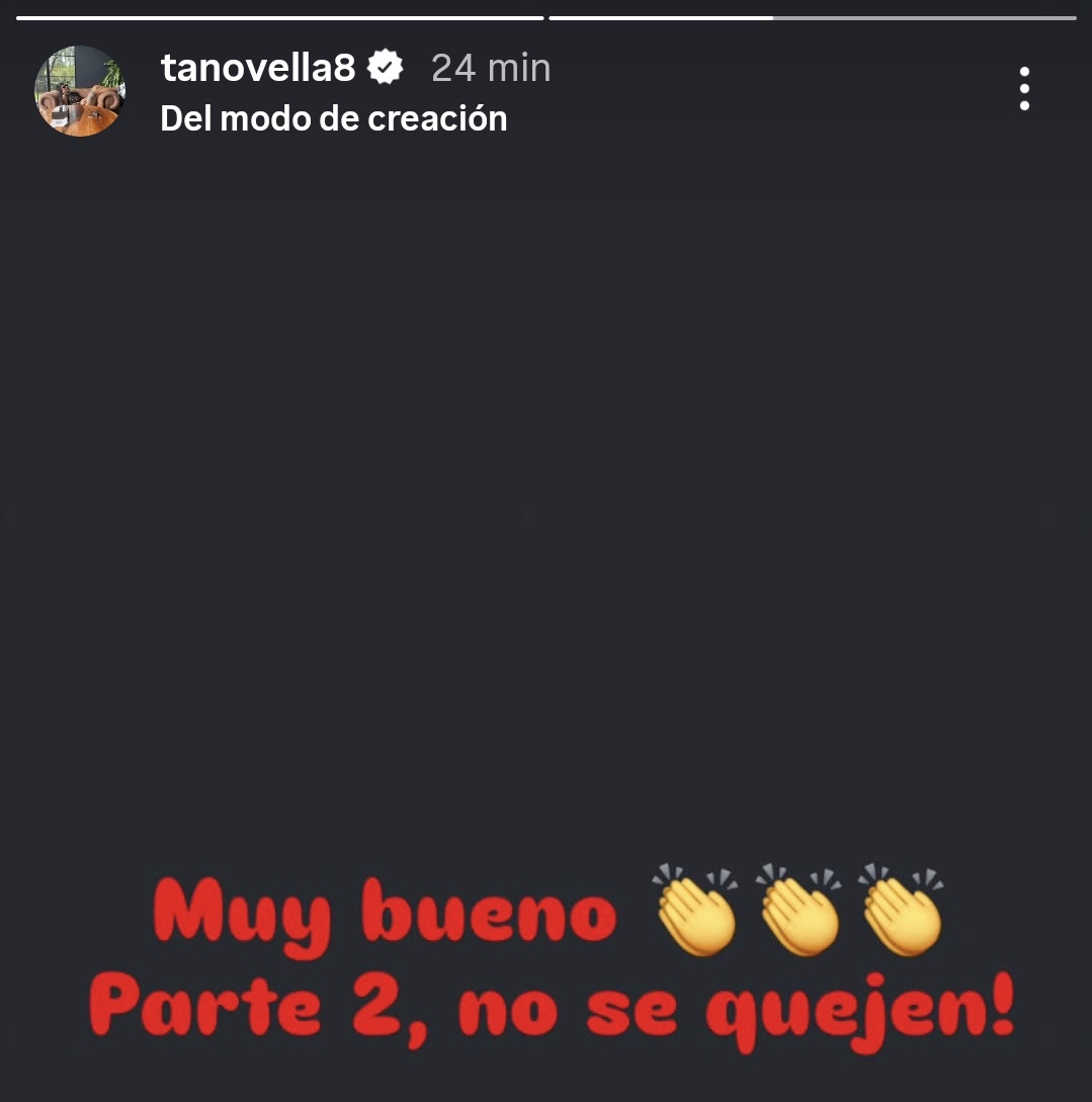 Tano Vella en Instagram...

"Parte 2, no se quejen"