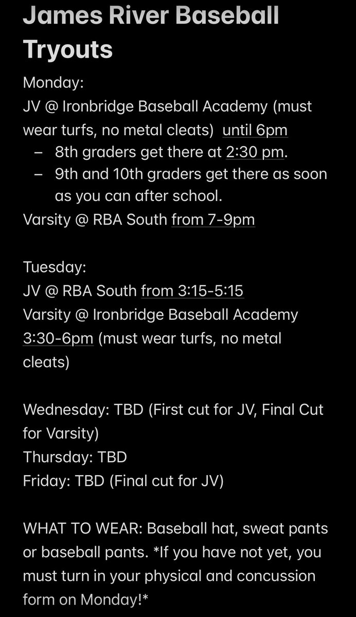 James River Baseball tweet media