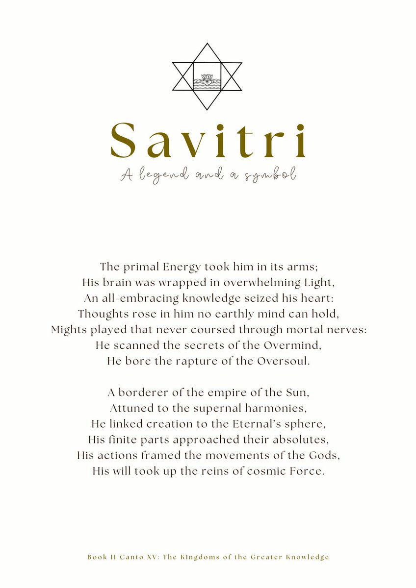 Daily Verses from Savitri, Book II Canto XV: The Kingdoms of the Greater Knowledge

#SriAurobindo #InevitableWord
