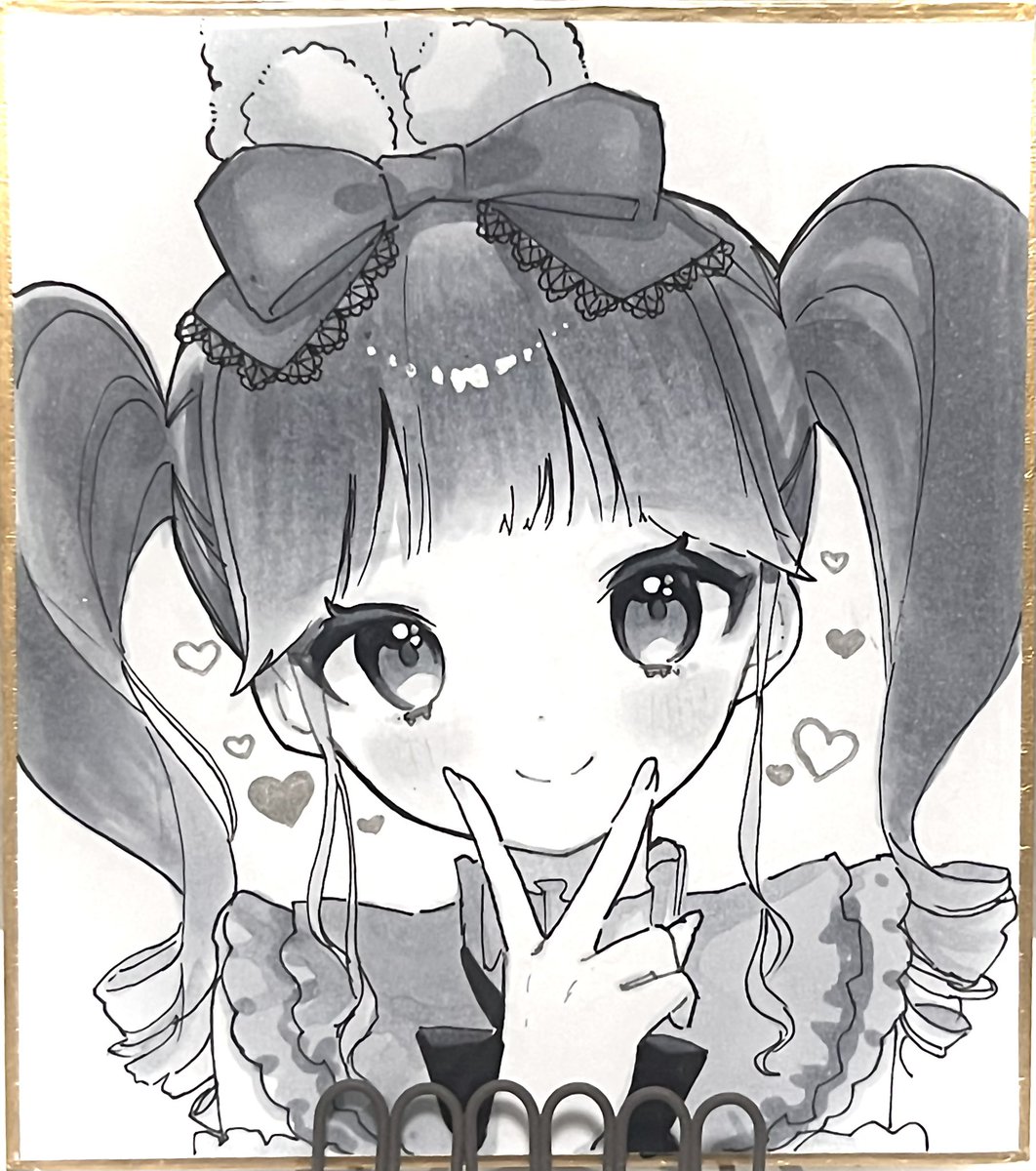 コミティア141 まゆつば先生 直筆イラスト色紙 会場で販売するモノクロ色紙です！ #COMITIA155 #コミティア155