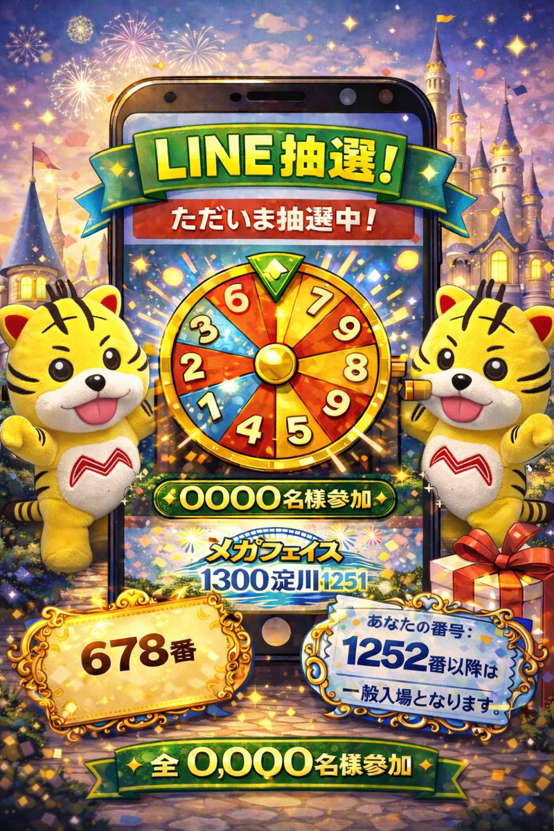 🎰✨＼まもなく受付終了‼️／✨🎰 LINE抽選… ⏰締切（9時45分）まで