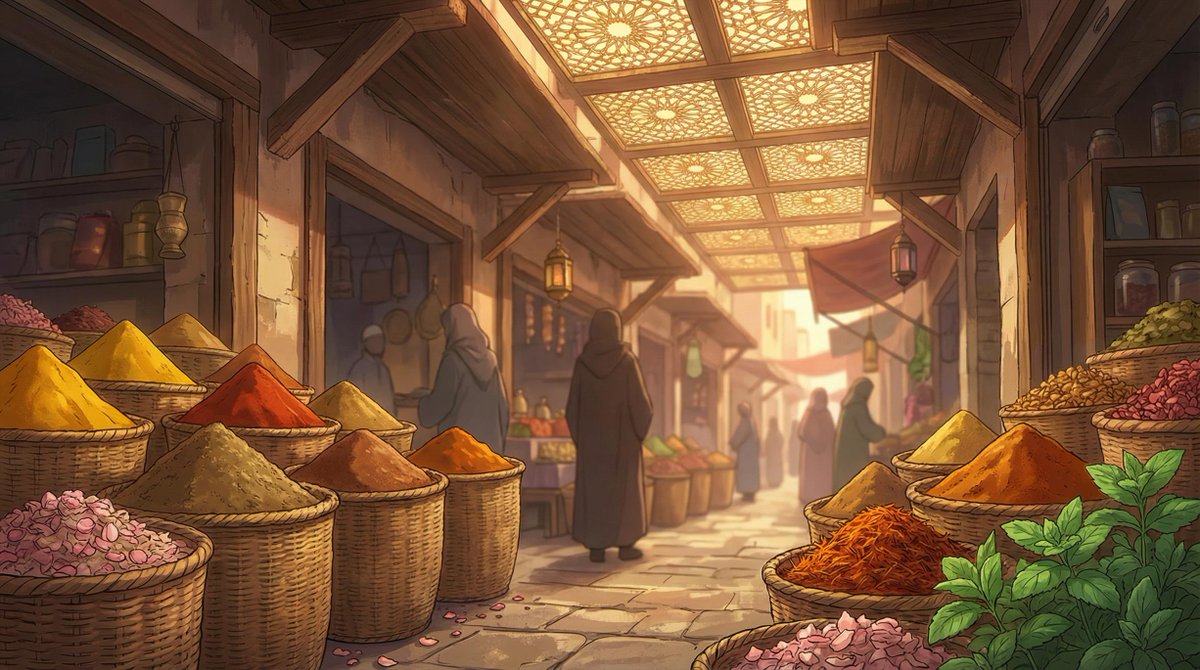 PromptSin's tweet image. Therapy is expensive but getting lost in a spice souq is free. 
Light hitting the turmeric is spiritual. 
Tell me your favorite spice blend below. 🌶️🕌 
#Souq #Culinary