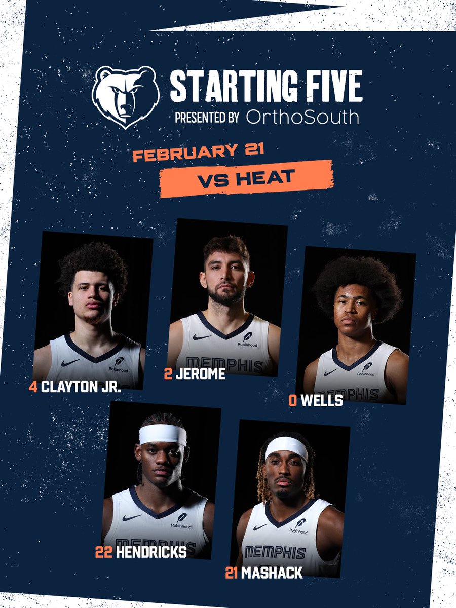 𝐅𝐢𝐫𝐬𝐭 𝐅𝐢𝐯𝐞 in Miami
📺 @FDSN_Grizzlies