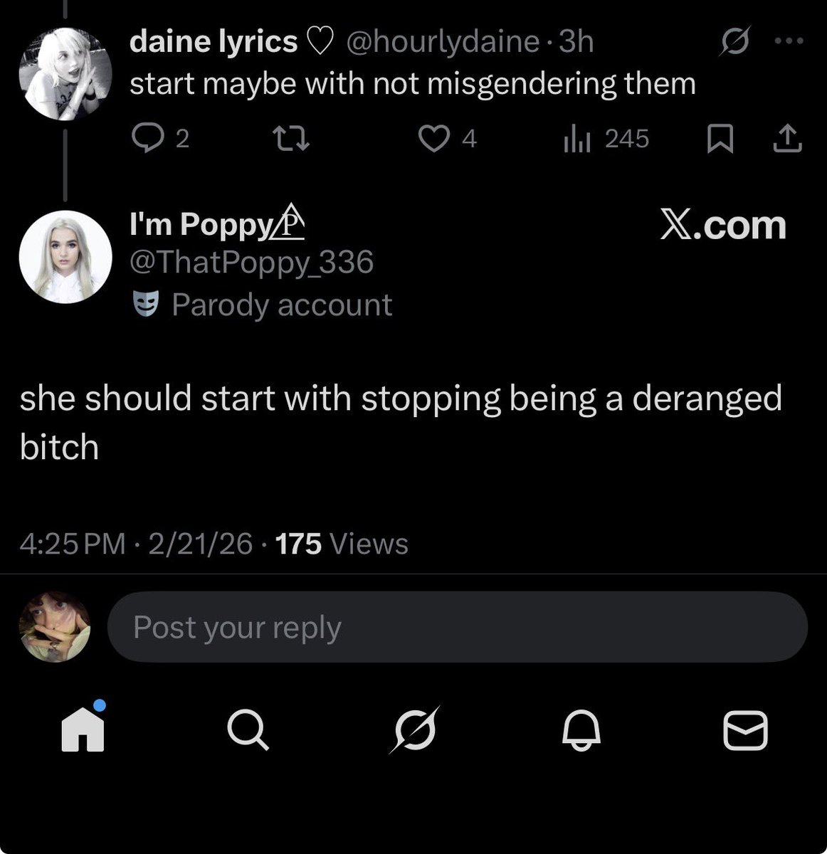jspryhwh's tweet photo. yeah i dont like daine either but u people are crazy as shit. https://t.co/5hiHjHNq0g