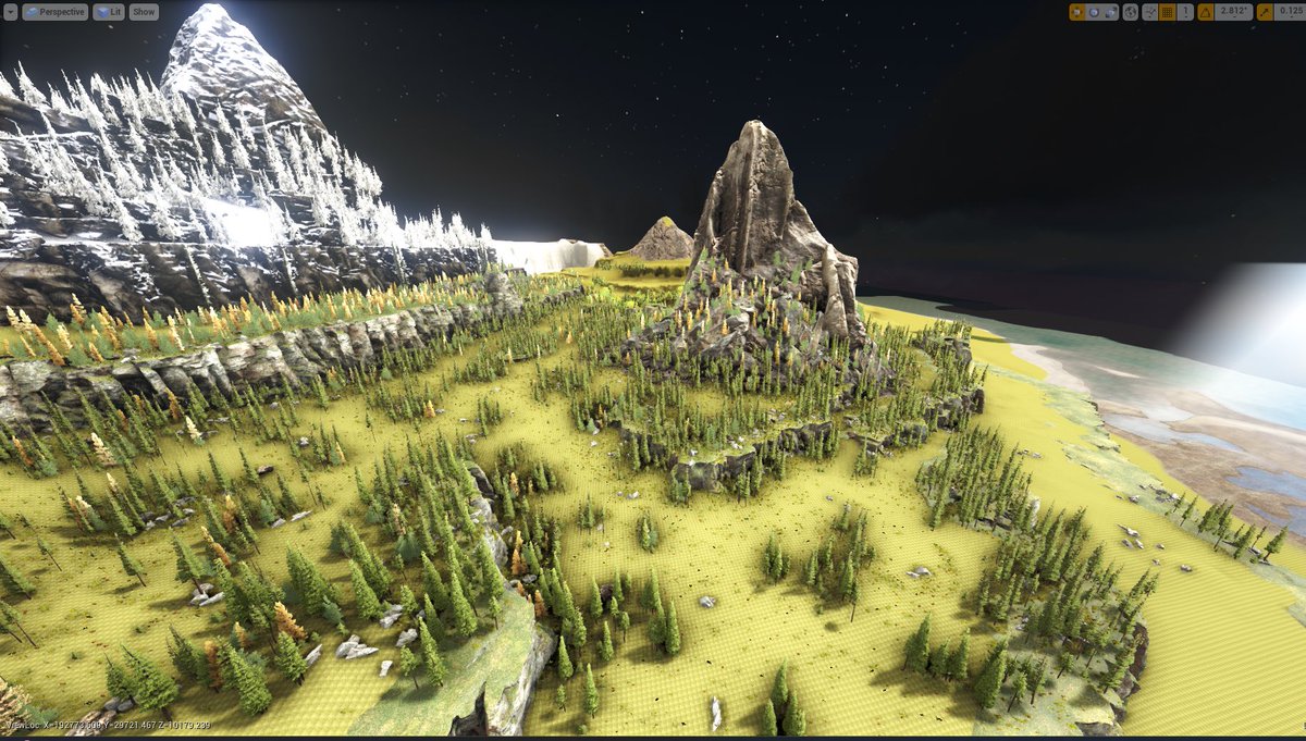 FatherFlesh's tweet photo. Pine forest/mountain/snow mountain/meadow in my map Artemis https://t.co/Rme2lLBX5o