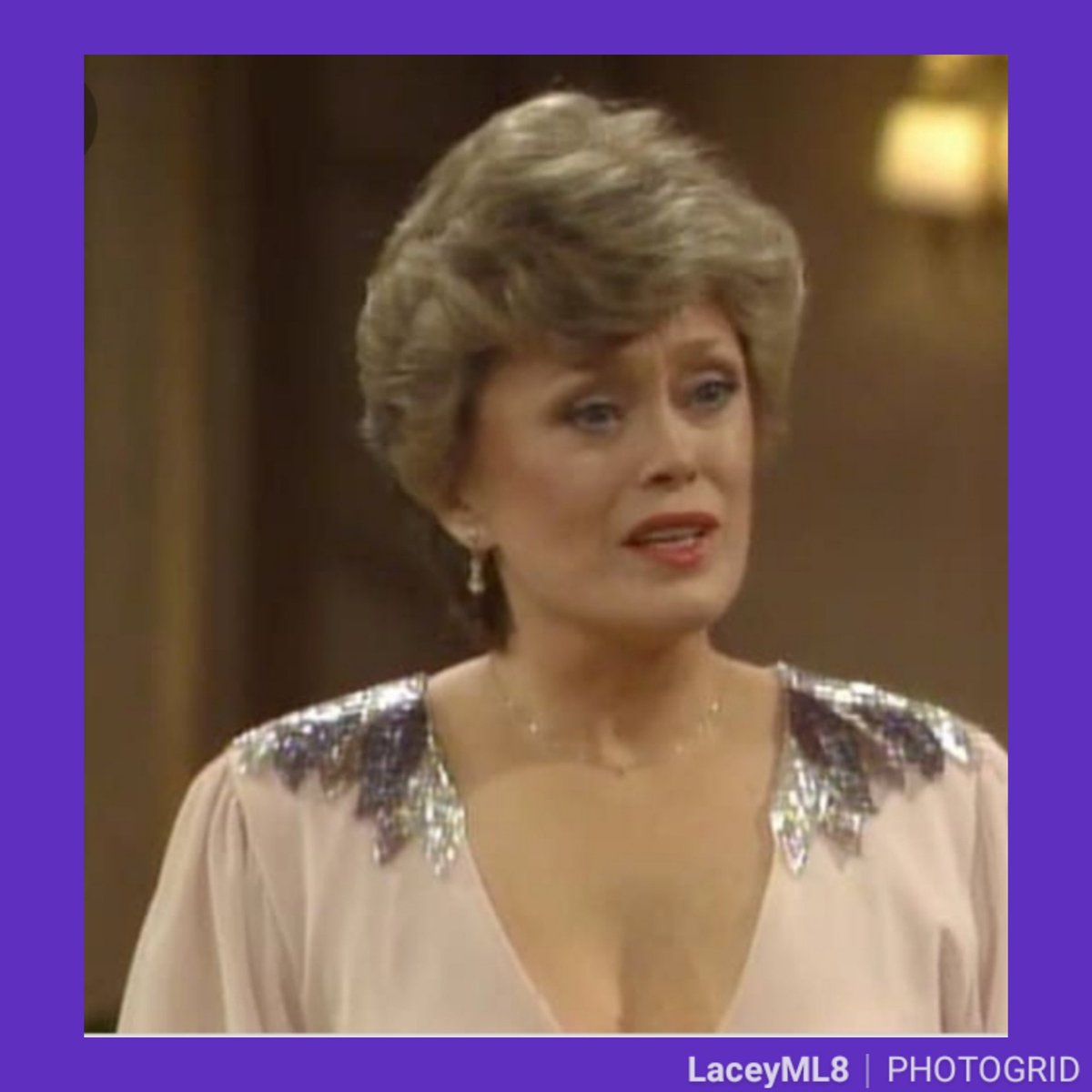 LaceyML8's tweet photo. Rue McClanahan's Birthday is today, she would have been 92. Always going to be my favorite from The Golden Girls. 💜❤️🌴💄👑🖥 #RueMcClanahan #TheGoldenGirls https://t.co/UhZq0eWFYi