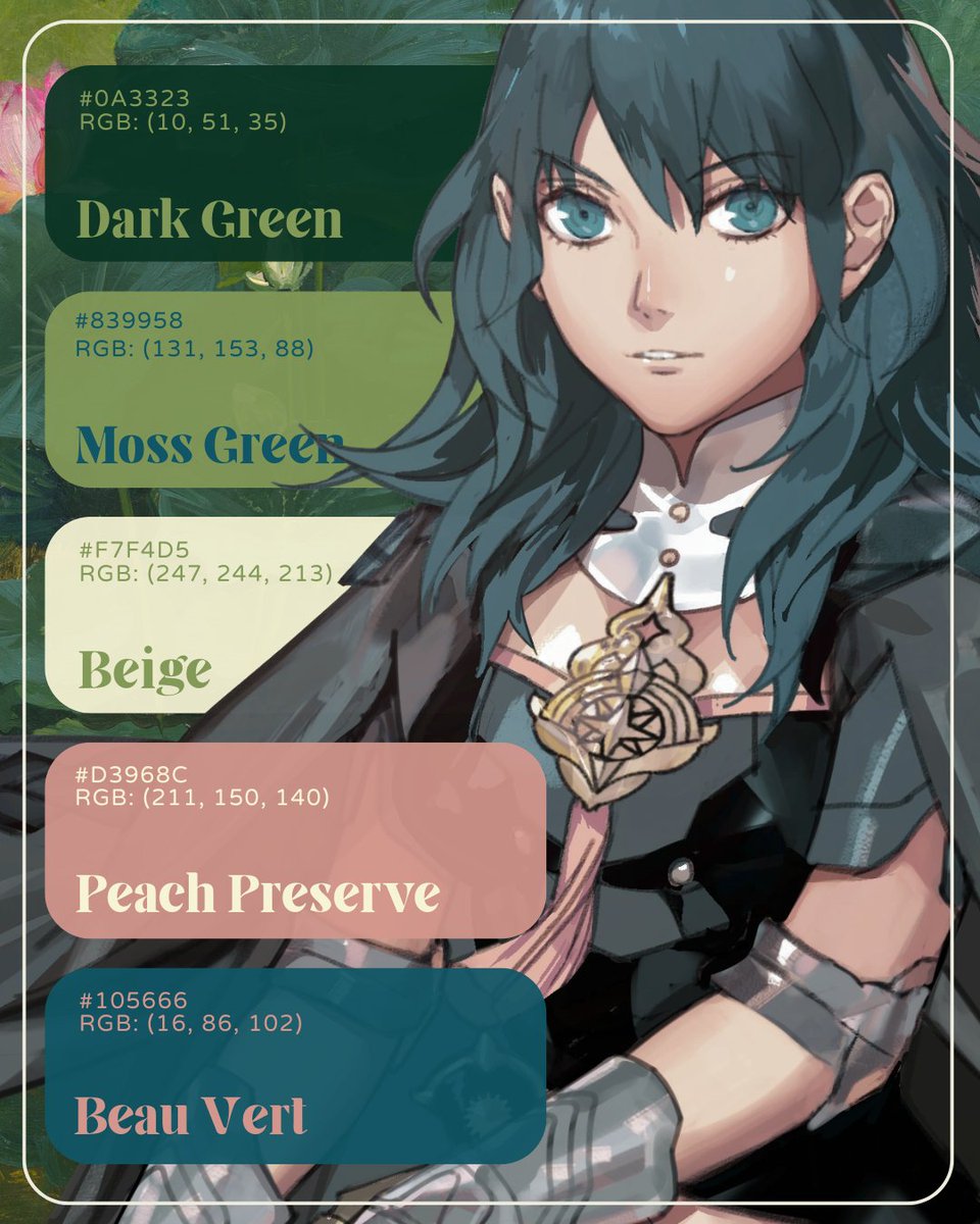 cyanspade's tweet photo. byleth | color palette https://t.co/bXUBMF7C7T