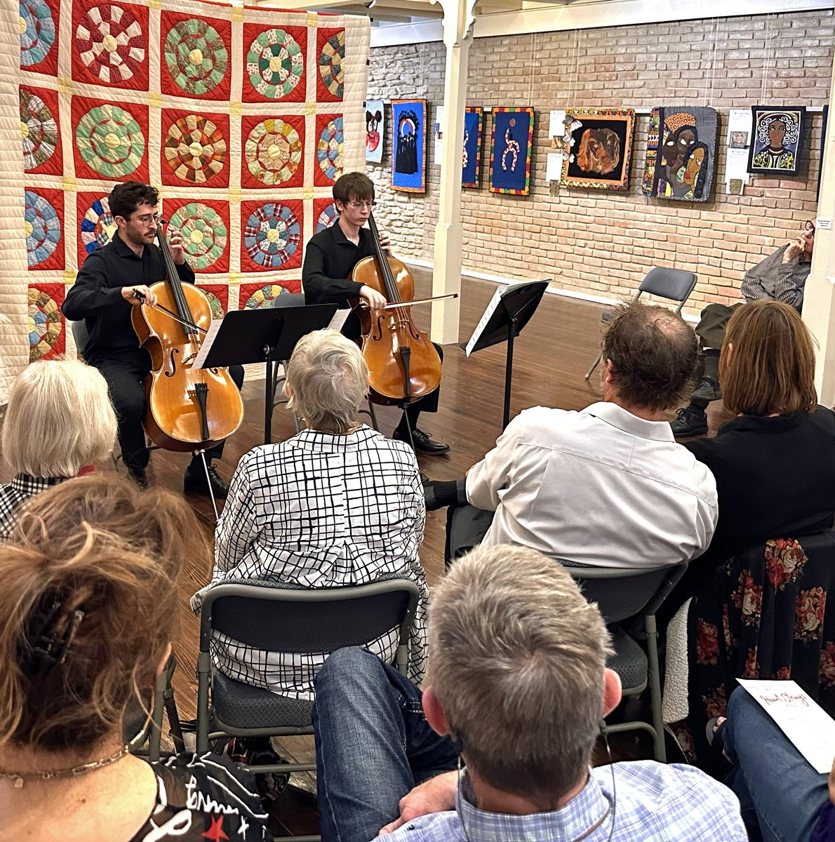 Some more photos from the recent "Heart Strings" concert with cellist Luke Huser (right). That's his teacher, Iverson Eliopolis, on the left!