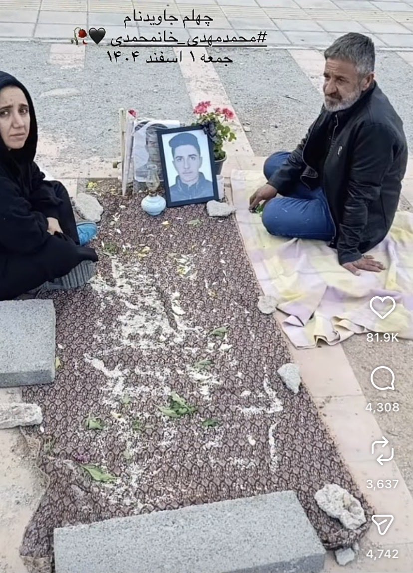 Kiiingaban's tweet photo. @tyzb310694 صدها هزار  جان فدا داریم که معروف نبودند الان هم ناشناخته میمانند دوستان لطفا از هیچ عکسی بی تفاوت رد نشوید مخصوصا که آنهایی که اکانت قویتری دارند مسئولیت بزرگ‌تری دارند
#IranMassacre https://t.co/UFacX1GrEP