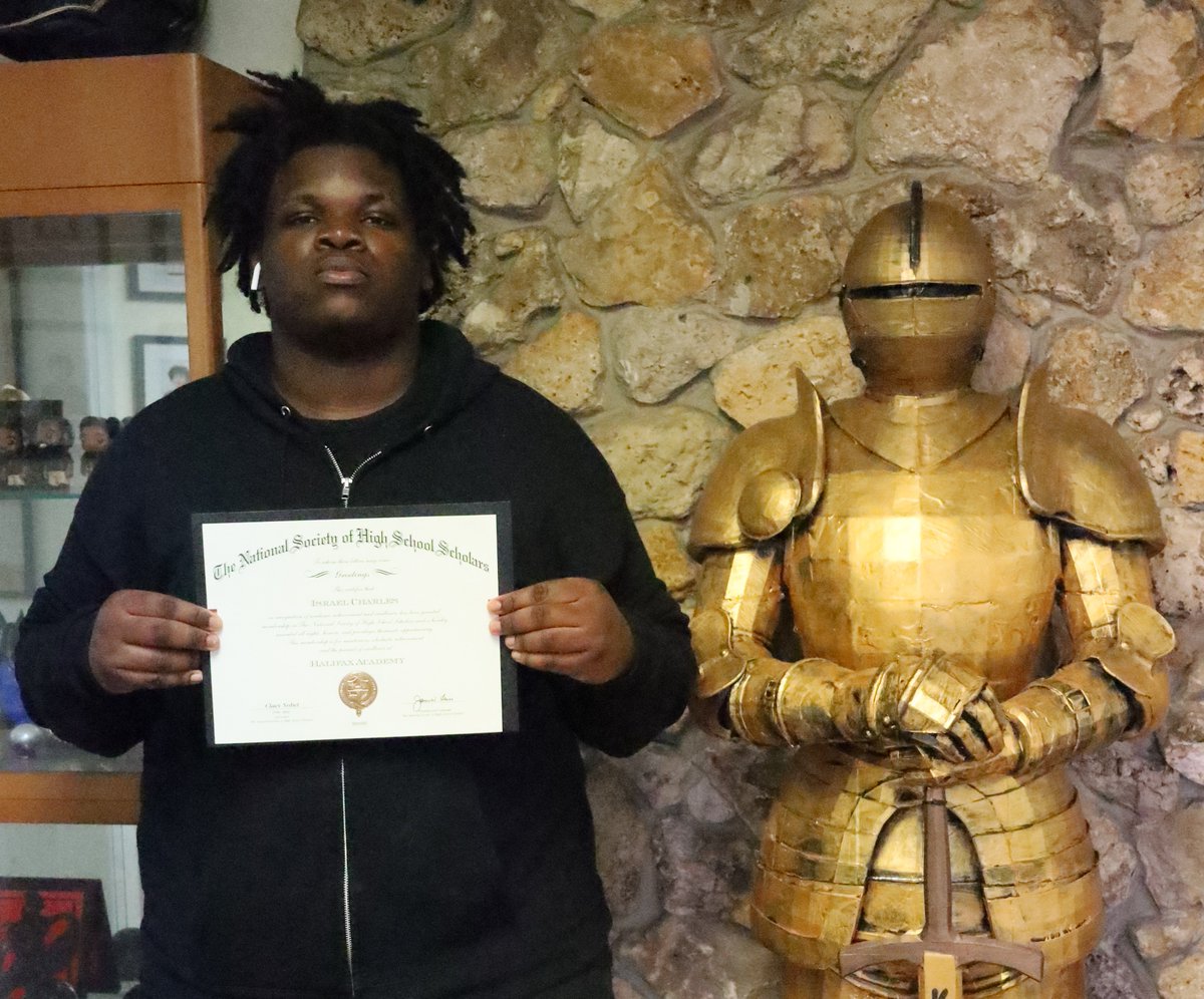 HA_Knights's tweet photo. Congratulations to Israel Charles on receiving National Honor Society Honors. https://t.co/ctz1qQeRQh