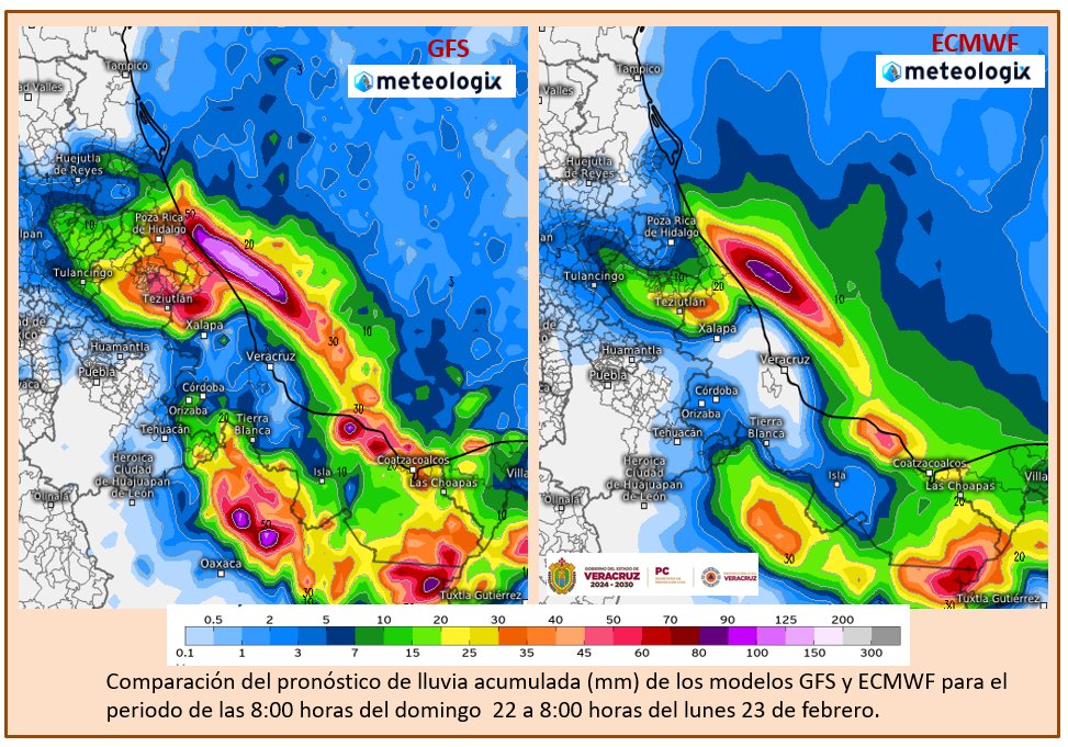 ⛈ Amigas y amigos mañana se espera probabilidad alta de lluvia fuerte en algunos sectores de #Veracruz. con los acumulados más altos entre las cuencas del Tuxpan al Colipa y zona sur.

Aquí el pronóstico para este domingo 22 de febrero de 2026. 👇🏽👇

#AlertaGris del #SIATVER