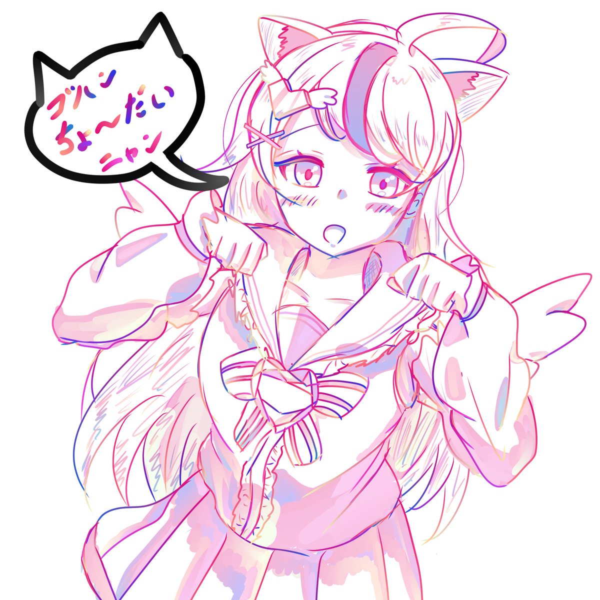 よく食べそうな猫天使 #あまはぁーと