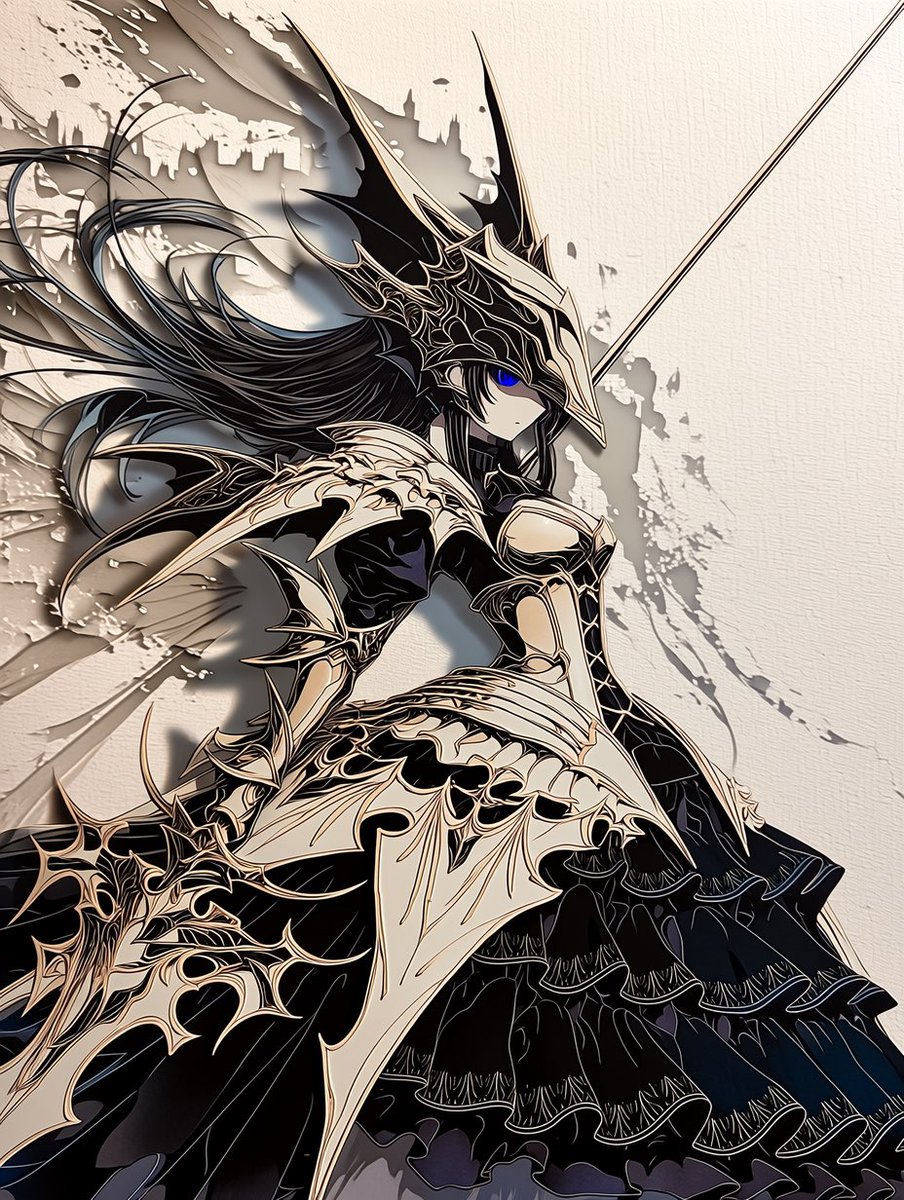 ganimedes_01's tweet image. 竜騎士 切り絵ver