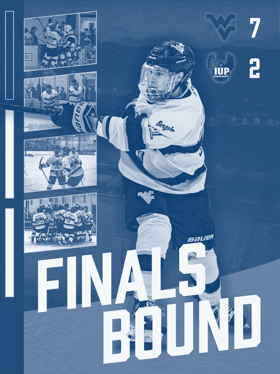WVUD1Hockey's tweet photo. Championship bound. 

Tomorrow at 2:30pm @ Hope Gas Ice Pavilion

$5 for adults, $2 for children and students, only available at the door 

Come out to WVU’s first ever home championship game! https://t.co/981eAJ3JBt