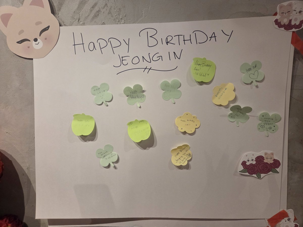 HyunIN Birthday Message Boards from the Cupsleeve event in Toronto 🤍 Thank you for participating 🌹