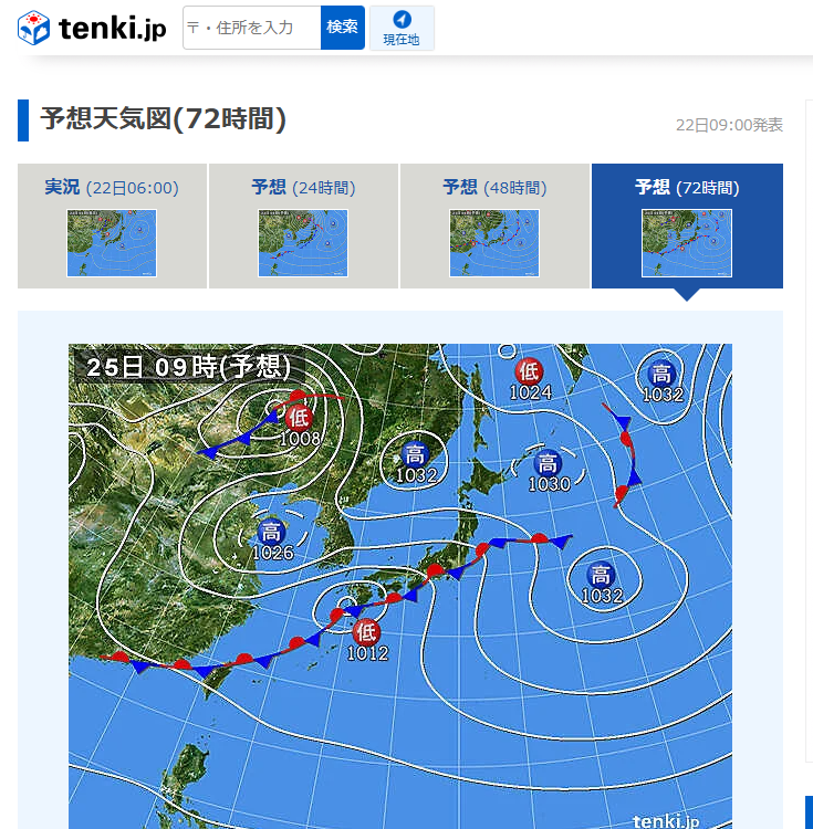 ドロップ型天気予想