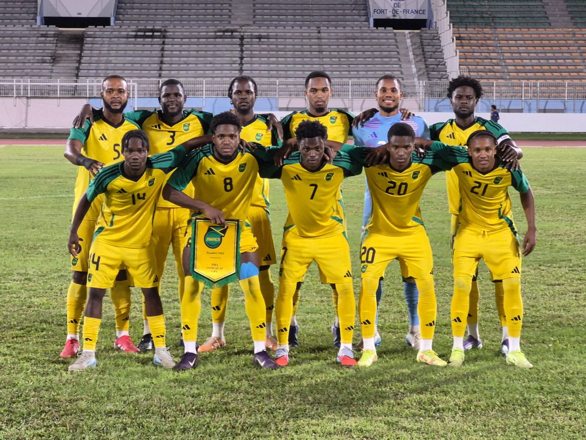 Debutants this evening: 🇯🇲

🇯🇲Raheem Edwards

🇯🇲Daniel Russell

🇯🇲Dwayne Allen

🇯🇲Tajay Grant

🇯🇲Jaheim Thomas

🇯🇲Rushike Kelson

FULL TIME 🫡🇯🇲

MARTINIQUE 0-2 JAMAICA 🇯🇲