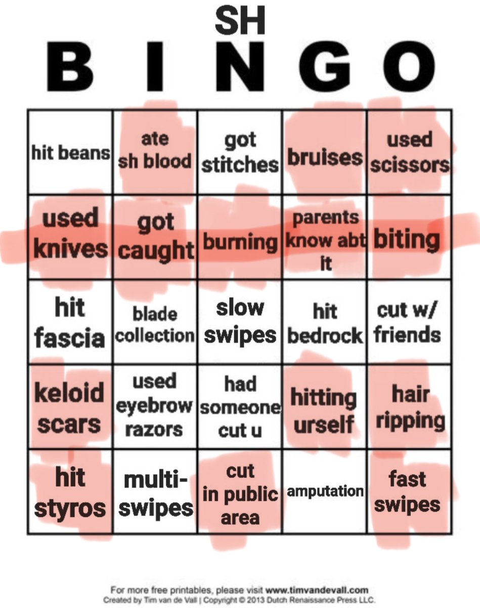 Aima_pa's tweet photo. @Puppy_Lovelyy Bingo!! I didnt know if I should count it but my dad legit walked in on me cutting but in a millisecond I covered up and im not sure if he saw or nah and we never talked abt it https://t.co/XbP7QZcAfe