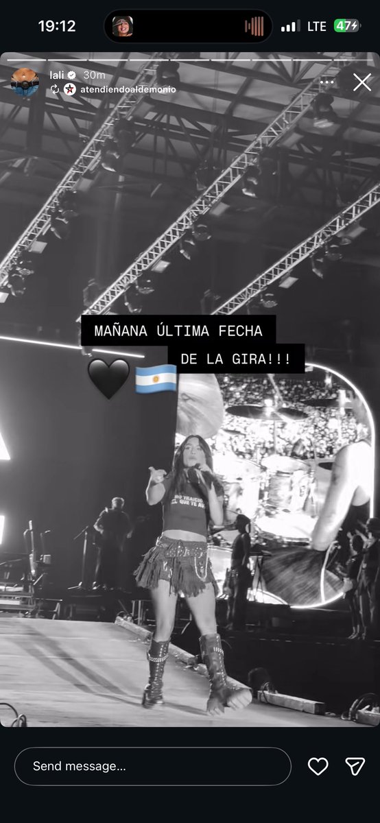 byeee 
se confirma que lali no vendrá a méxico con esta gira :(