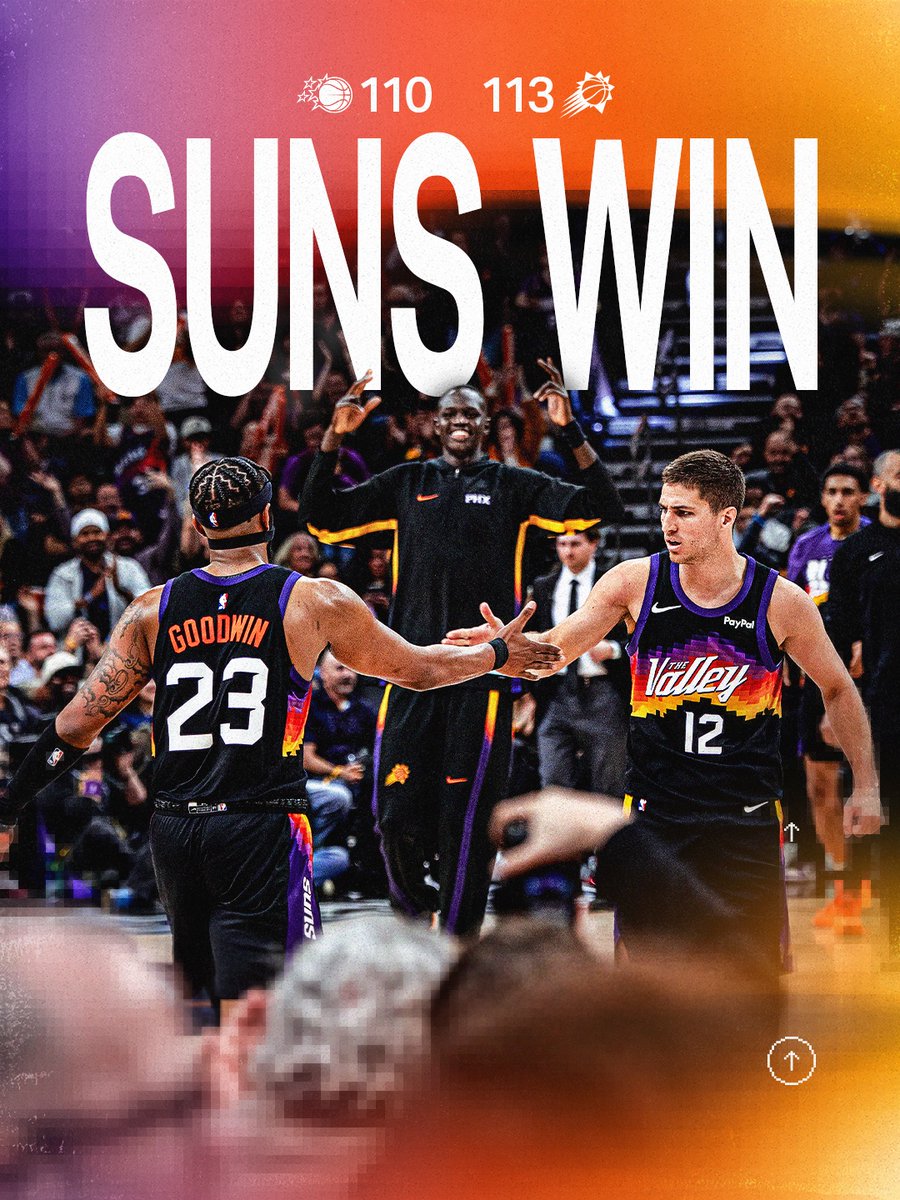 Suns's tweet photo. VICTORY IN THE VALLEY 🏜️

@match_mortgage | #SunsUp https://t.co/PY8A5XF0s7