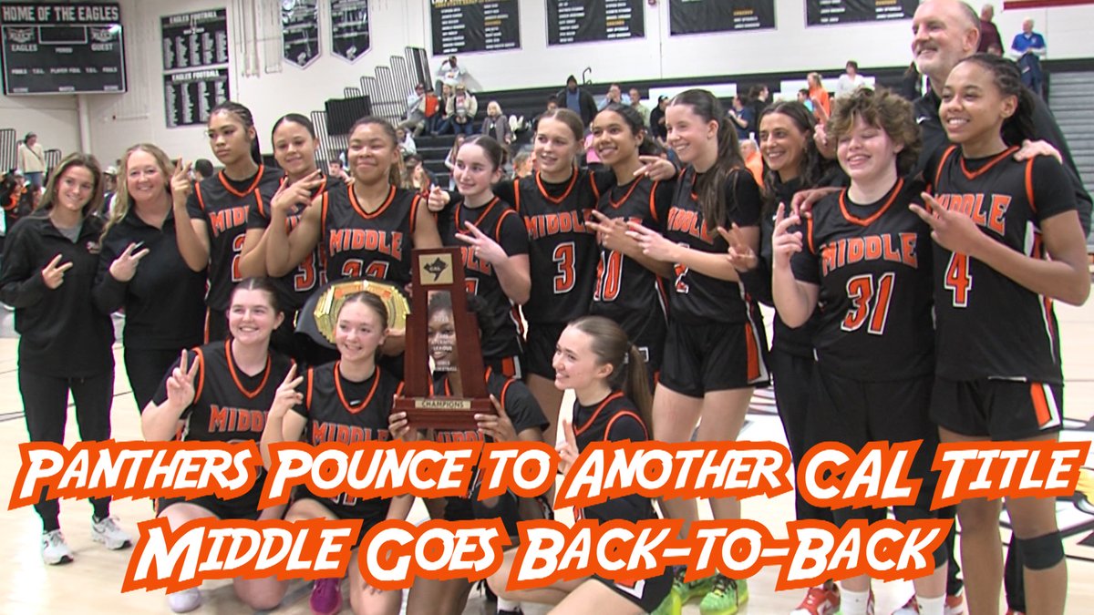 JSZ_Sports's tweet photo. Middle Township needs another trophy case! After three straight SJG2 titles, the Panthers pounce on their second consecutive Cape-Atlantic League championship. 

Watch the highlights + reaction HERE 🔽

https://t.co/52itzUWKai

@MTHSAthletics1 | @reagenpowell | @myarobinson26 | @abbey_cap