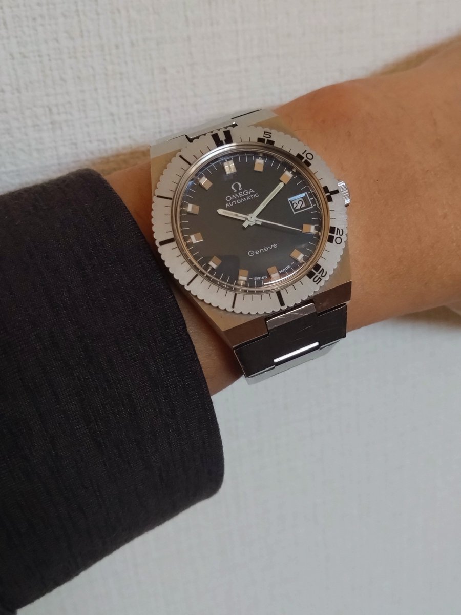 yoidore023's tweet image. 2日続けてヴィンテージオメガな連休。
本日はジュネーブダイバー。