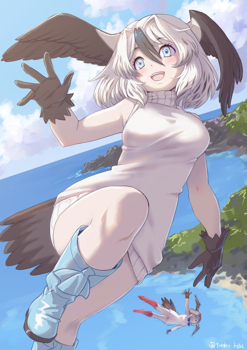 アオアシカツオドリのフレンズを描きました