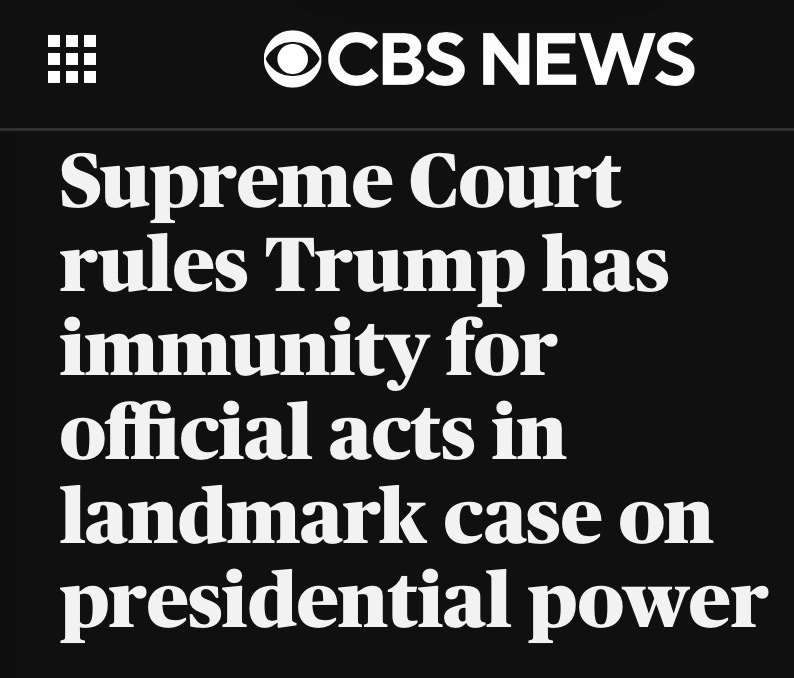These three justices recently voted to make Trump immune from all laws, and yet people who have goldfish brains that forget their entire world every 15 minutes are now venerating them, as if they didn’t literally just do that. 

Yes the tariff ruling is good, but get a grip