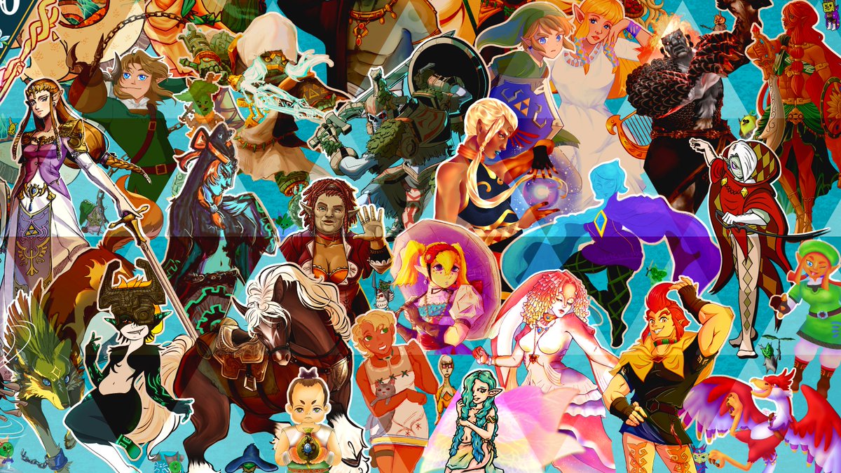 happy 40th anniversary, the legend of zelda 🩵💫

a collab with the amazing artists of the zelda community!

can you spot your favorite character? and can you find the 60 koroks hidden in here? ✨