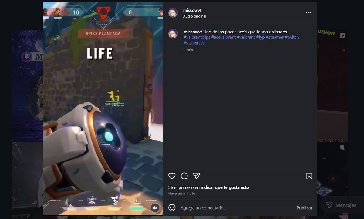 Videito nuevo en tiktok e ig denle apoyo porfiiiis
(tratare de revivir)

instagram.com/p/DVCpNNhgSh7/

tiktok.com/@missowvt_/vid…

#Vtuber #Streamer #VALORANT