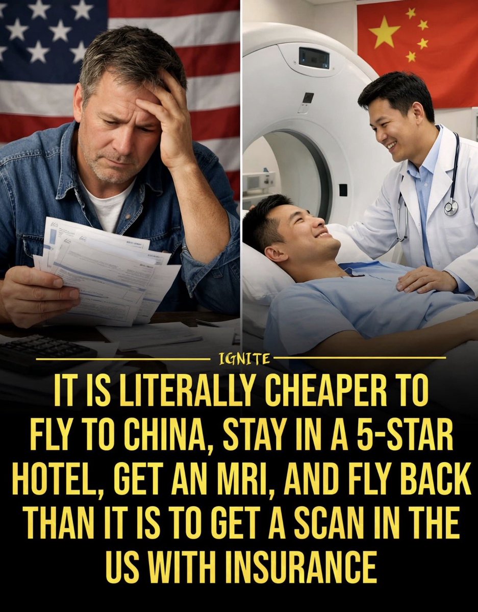 D162Michele's tweet image. In China, you’re treated as a patient. 
In America, you’re treated as a customer. 
Do you have to tip the doctors after your MRI scan in America??
