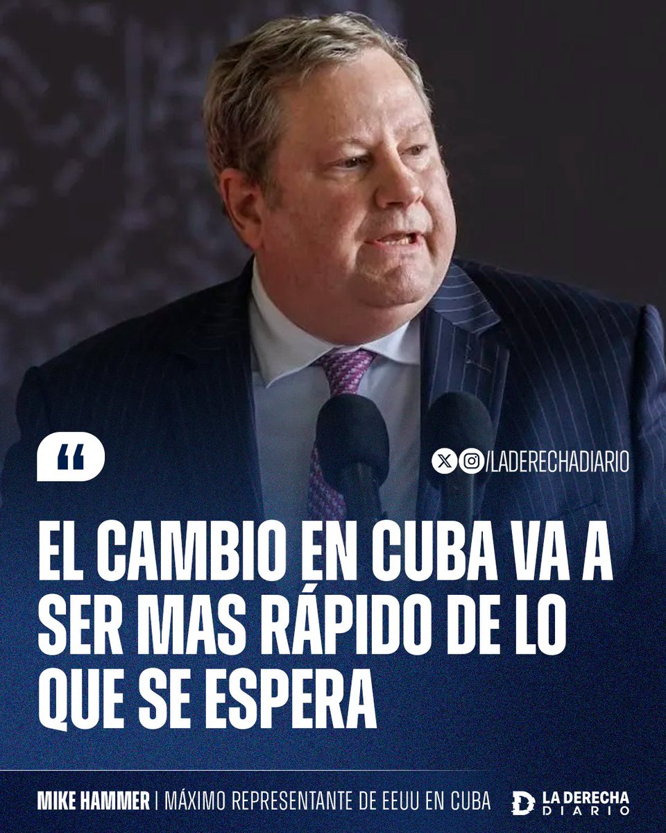 🚨🇺🇸🇨🇺 | SE GIGA VIENE: El máximo representante de Trump en Cuba, Mike Hammer, afirmó que "el cambio en Cuba va a ser más rápido de lo que se espera".