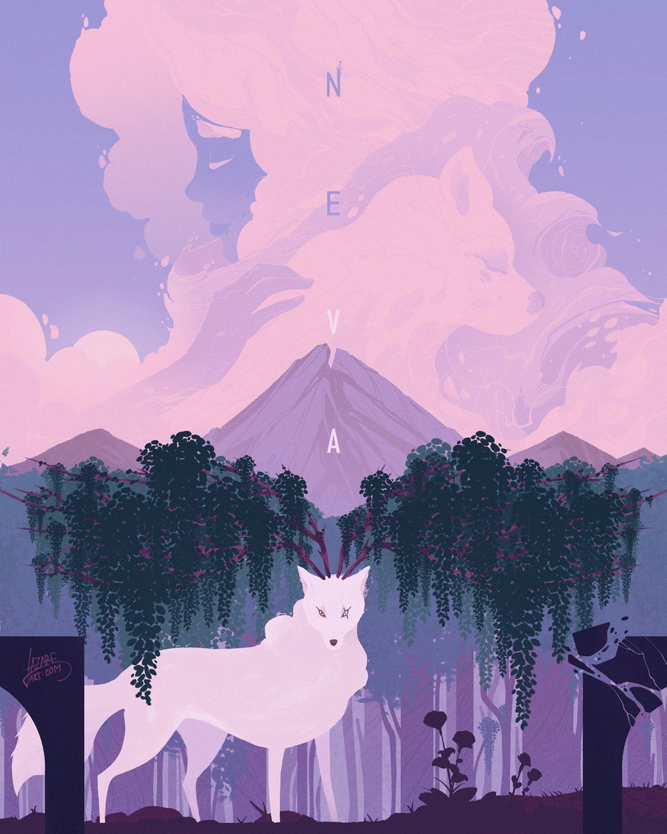 Replayed Neva along with the new DLC today. Finally decided to draw something for it 💜

 #neva <a href="/nomadastudiobcn/">Nomada Studio - NEVA & GRIS</a>