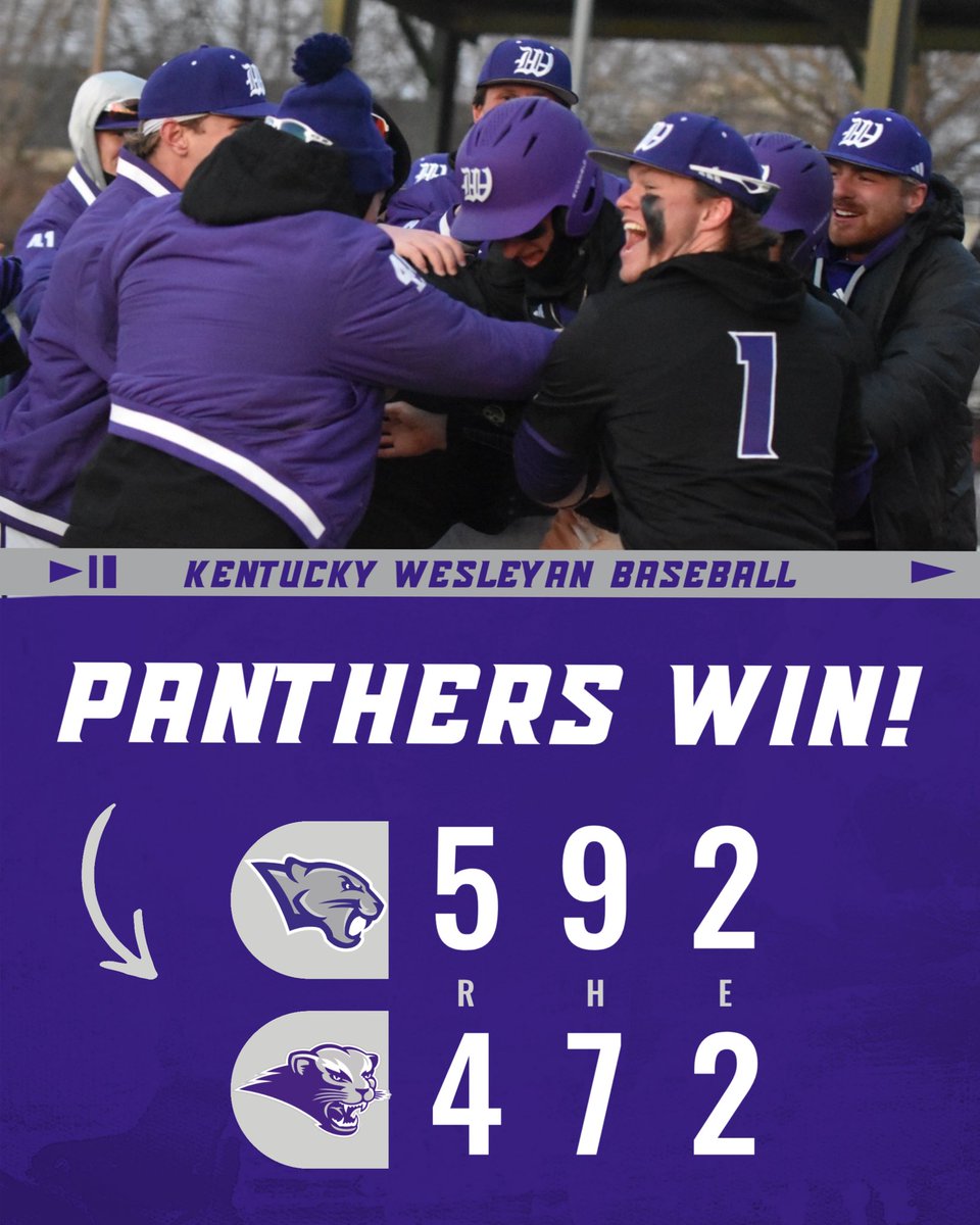 kwc_baseball's tweet photo. Can’t stall the inevitable 😉

Baron Ratliff scores the walk-off run on a wild pitch to give the Panthers a rubber match victory 👏

#RollThers 🐾 https://t.co/u8cqfDpf4j