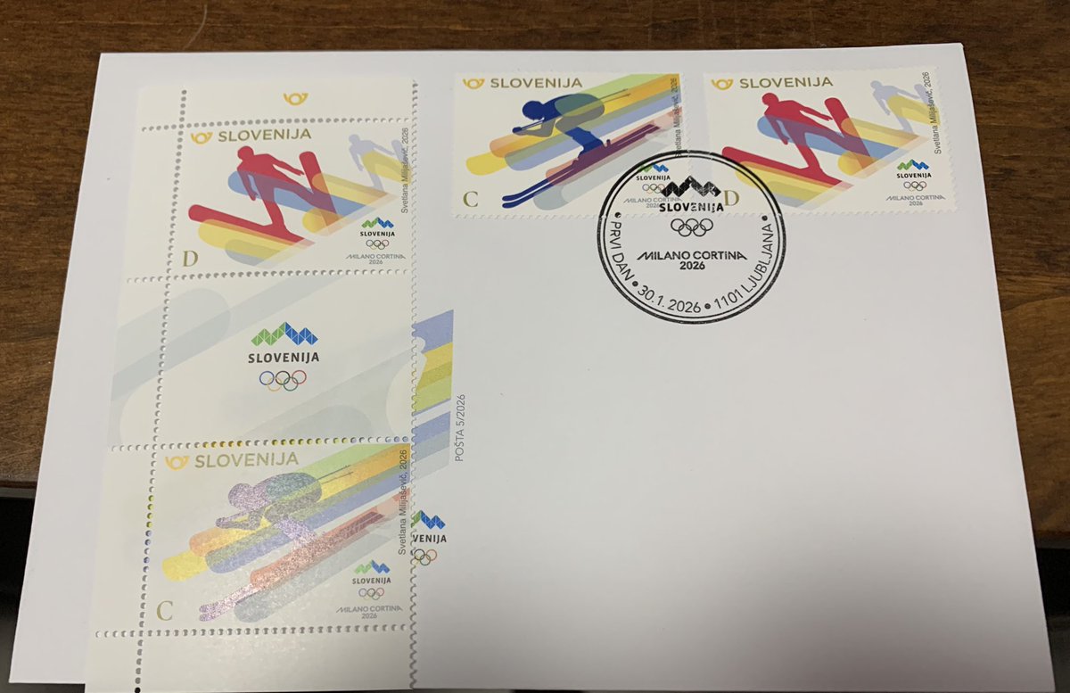 New issue #stamps from Posta Slovenije celebrating the #WinterOlympics2026
