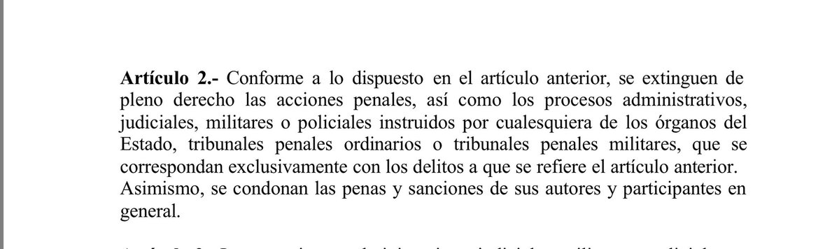 HimiobSantome's tweet image. La “Ley de Amnistía Política General” del 17 de abril del año 2000, G.O. 36.934 (sí, durante el gobierno de Hugo Chávez) concedió amnistía a todo el que hubiese cometido delitos ordinarios o militares.

Sí, los militares también.

Nada más, sólo eso…