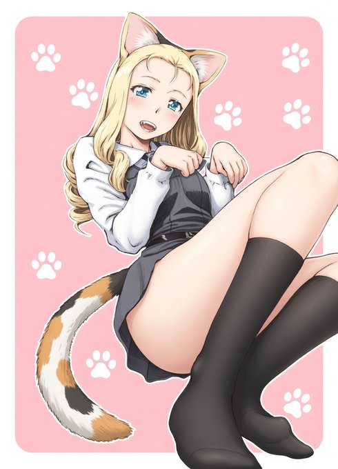 #猫の日
ねこの日なので昔投稿したマリー様を!🐾
今回もAI着色です 