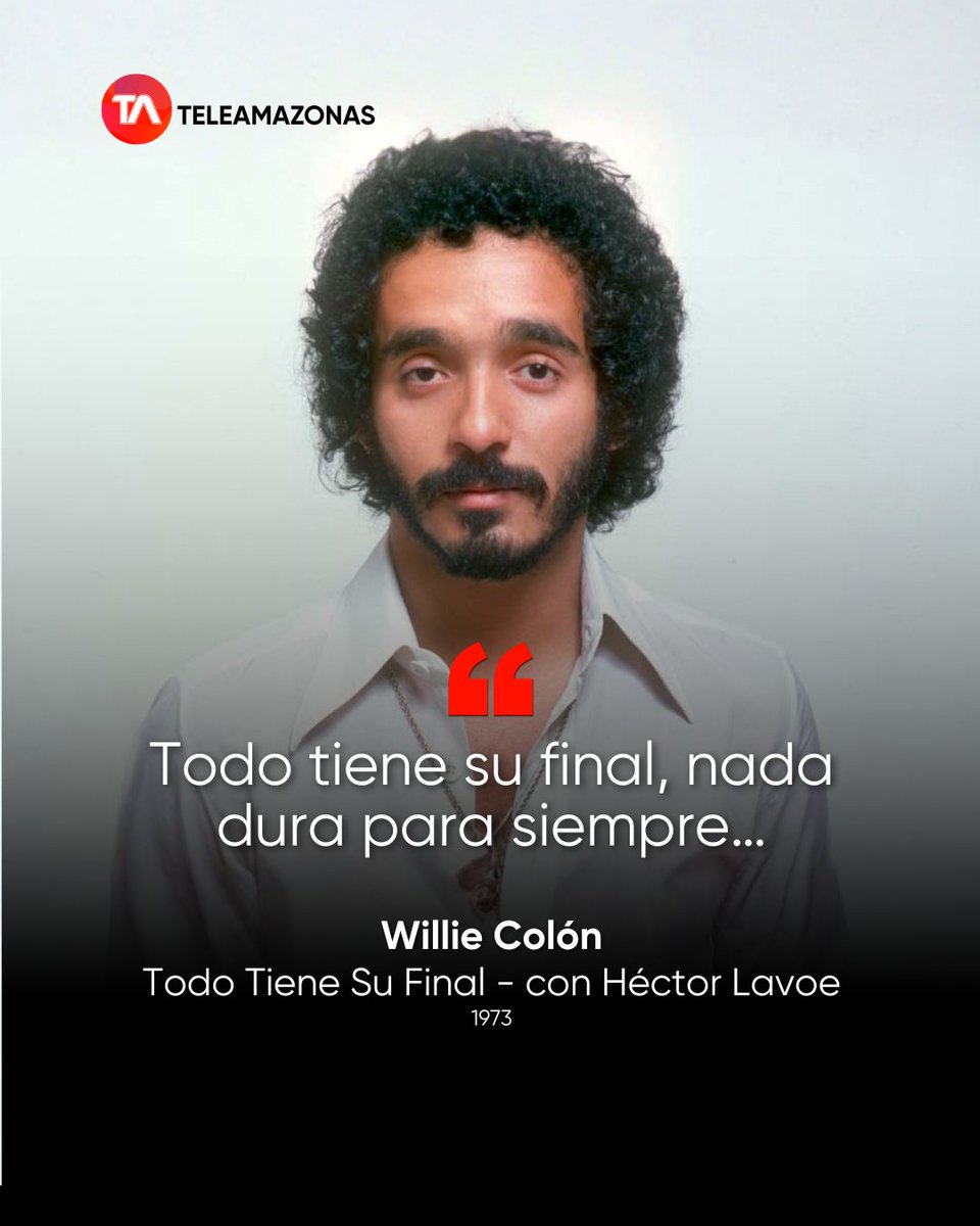 #Internacional | “Todo tiene su final, nada dura para siempre…” La salsa tiene memoria. ¿Cuál es la frase de Willie Colón que nunca olvidarás? Mas detalles en el enlace: f.mtr.cool/tlemdwvcmv