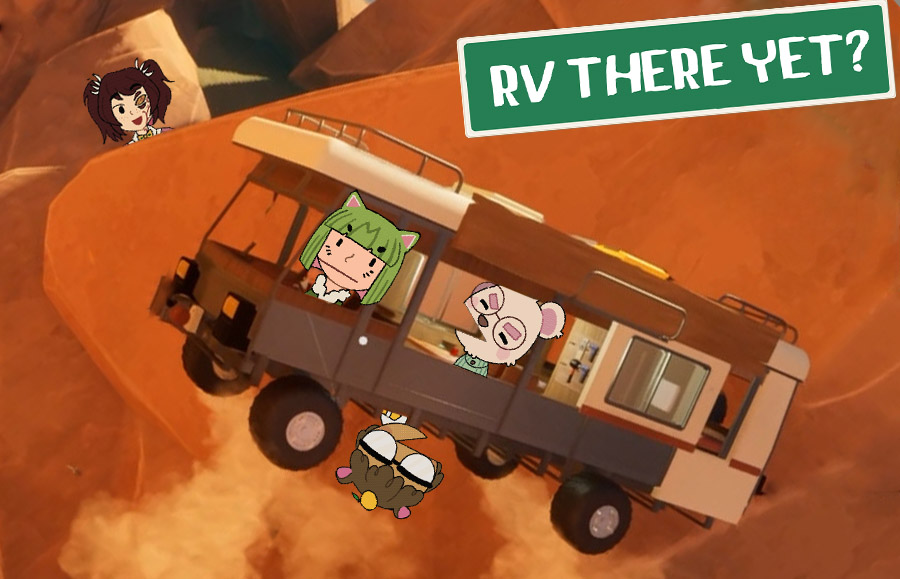 Gonna be playing some RV There Yet? with <a href="/MelonyPepon/">Melony Pepon</a> <a href="/SaacooI/">Saacool</a> and <a href="/ricochetrayray/">Ray | OwO | Eldritch V(illain)-tuber</a> !

twitch.tv/breadbotnik