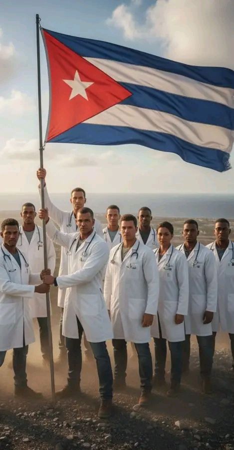 Mientras el imperio envía bombas para sembrar la muerte, #Cuba despliega sus ejércitos de batas blancas para defender la vida. ✨🩺 La dignidad y la solidaridad son nuestras armas invencibles. ¡Ese es el ejemplo que jamás podrán vencer! 🇨🇺✊

#CubaPorLaVida