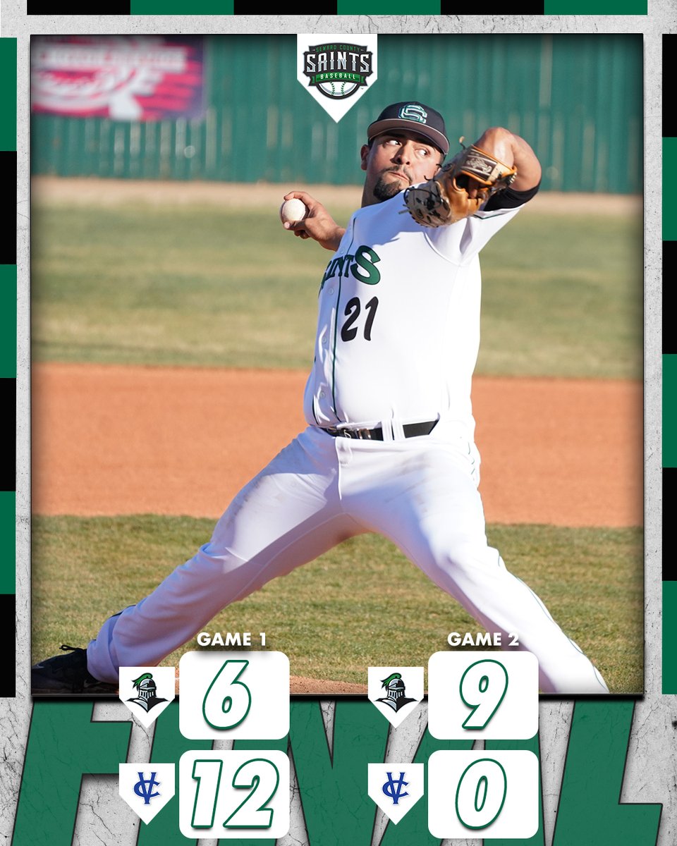 Seward baseball splits with Vernon College to open the four-game series at Brent Gould Field. 

Michael Lujan and Cooper Turner combine for a nine-inning shutout in game two as the Saints roll to a 9-0 win ⚾️

G1 Stats: sewardsaints.com/sports/bsb/202…
G2 Stats: sewardsaints.com/sports/bsb/202…
